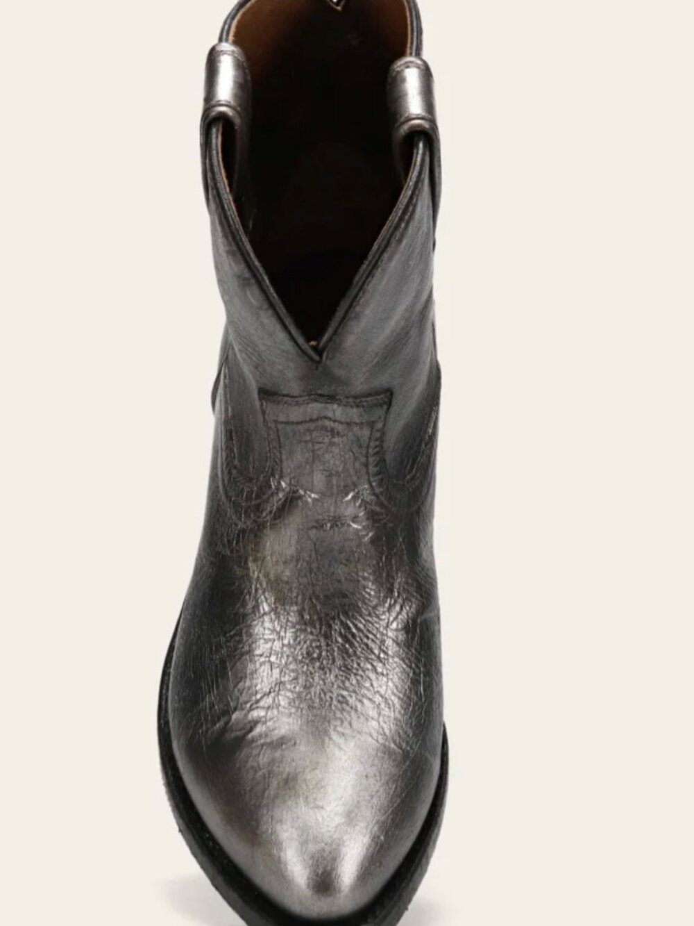 Frye Billy Short Ankle Cowboy Boot - Dark Pewter Size 8 - Picture 3 of 7